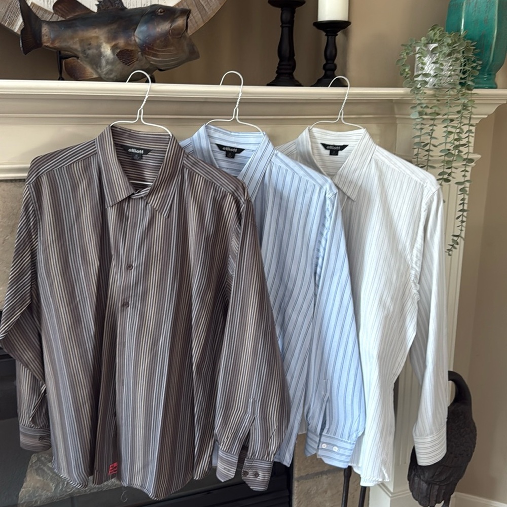 Elliot men’s dress shirts in excellent condition. Set of 3